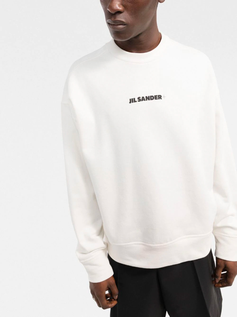 JIL SANDER Logo Sweatshirt Natural - MAISONDEFASHION.COM