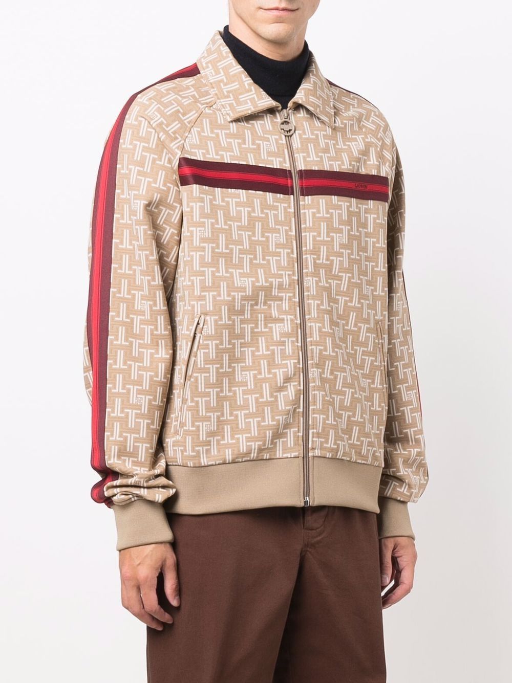 LANVIN Logo Track Jacket Beige - MAISONDEFASHION.COM