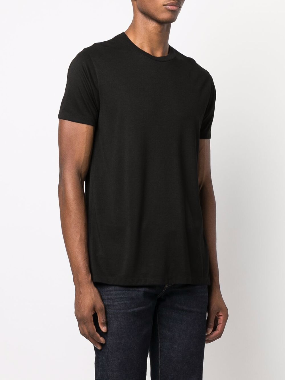 TOM FORD Round-neck short-sleeve T-shirt Black - MAISONDEFASHION.COM