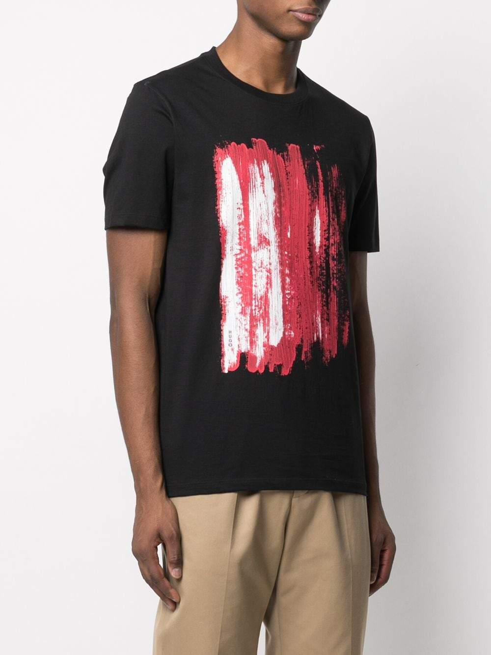 HUGO Draint Abstract Print T-shirt Black - Maison De Fashion 