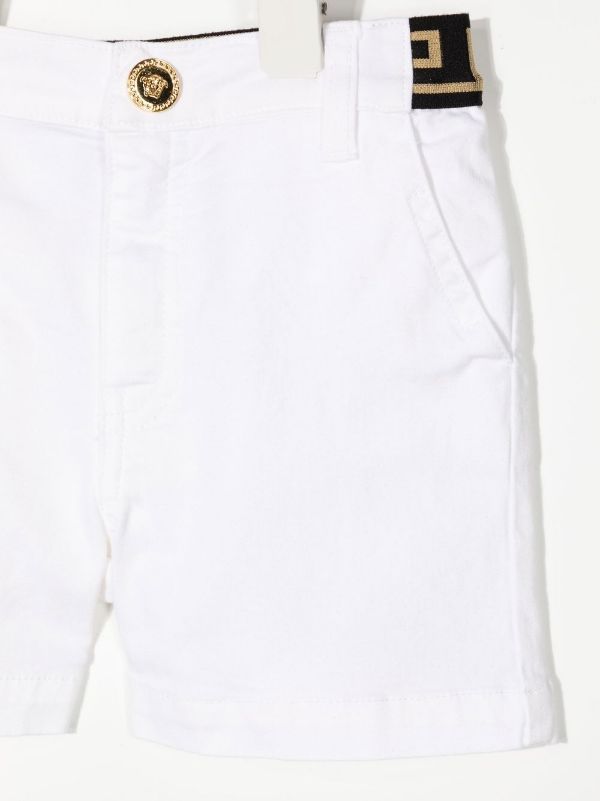 VERSACE KIDS Baby Shorts White - MAISONDEFASHION.COM