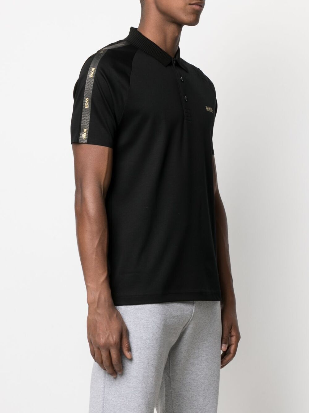 BOSS Gold Capsule polo shirt Black - MAISONDEFASHION.COM