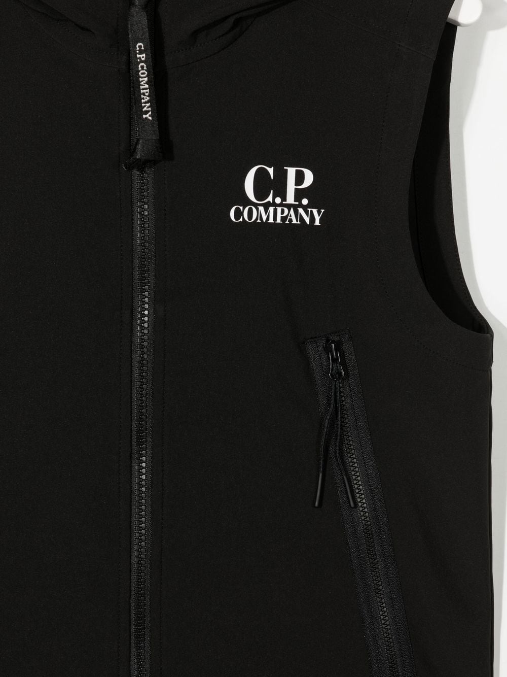C.P COMPANY KIDS Chest logo-print detail gilet Black - MAISONDEFASHION.COM