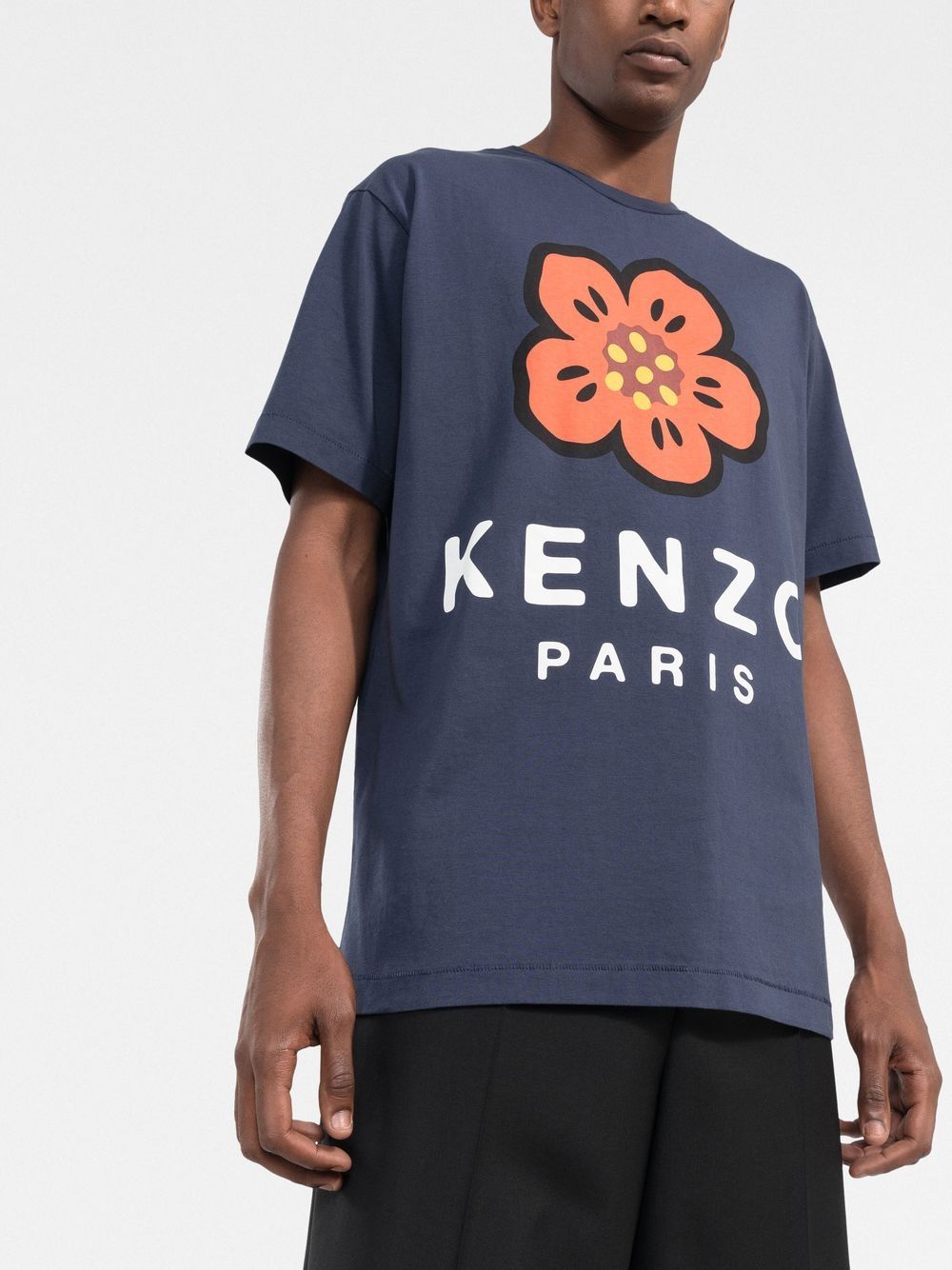 KENZO Boke Flower T-Shirt Navy - MAISONDEFASHION.COM