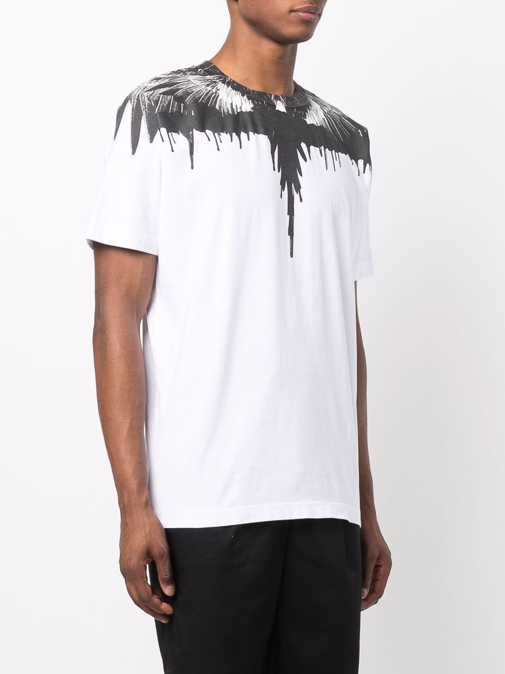 MARCELO BURLON Tar Wings Regular T-Shirt White - MAISONDEFASHION.COM