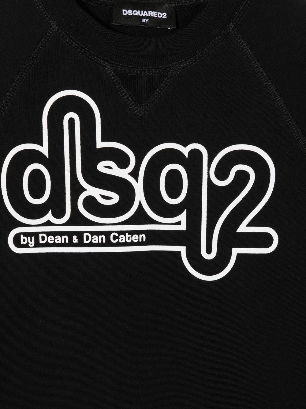 DSQUARED2 KIDS DSQ2 Logo Print Sweatshirt Black - MAISONDEFASHION.COM