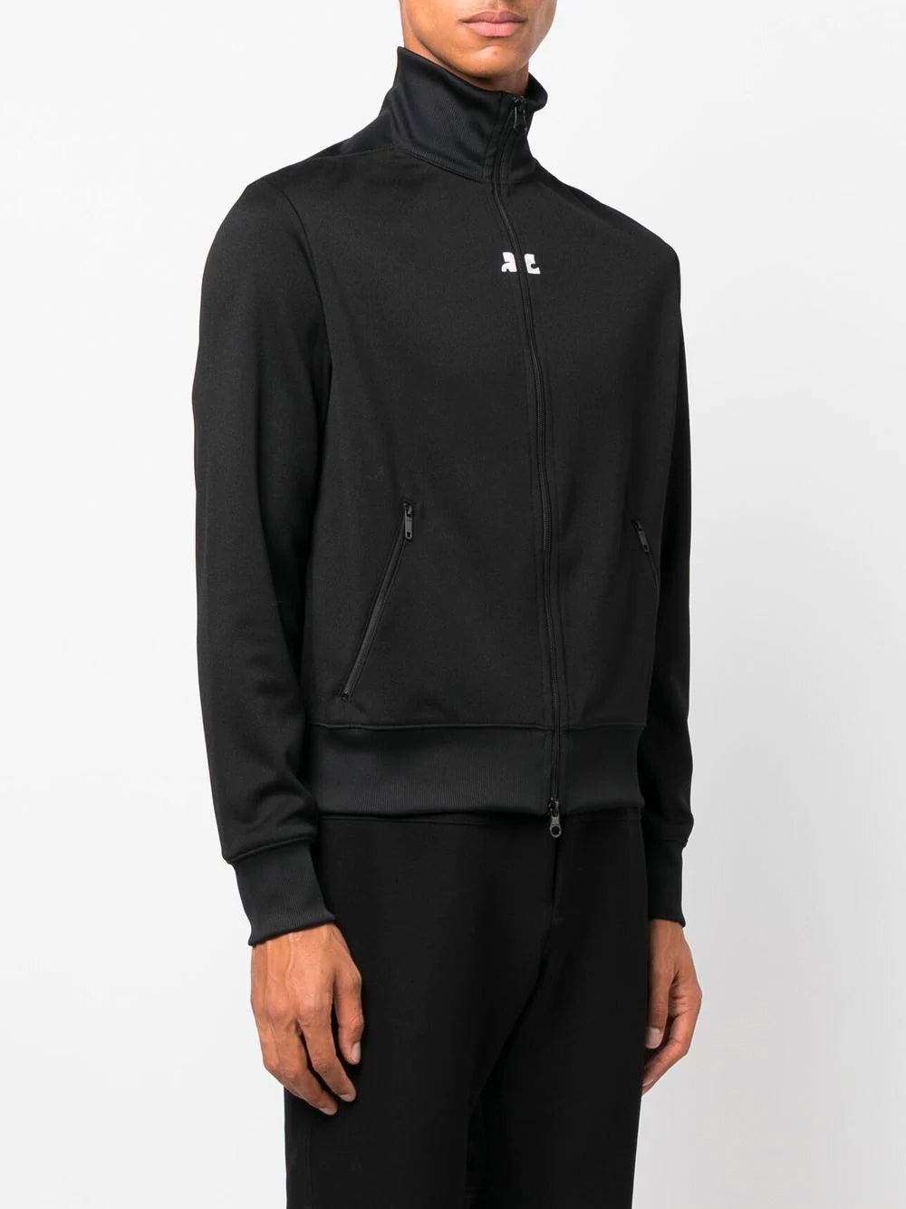 COURRÉGES Logo Track Jacket Black - MAISONDEFASHION.COM