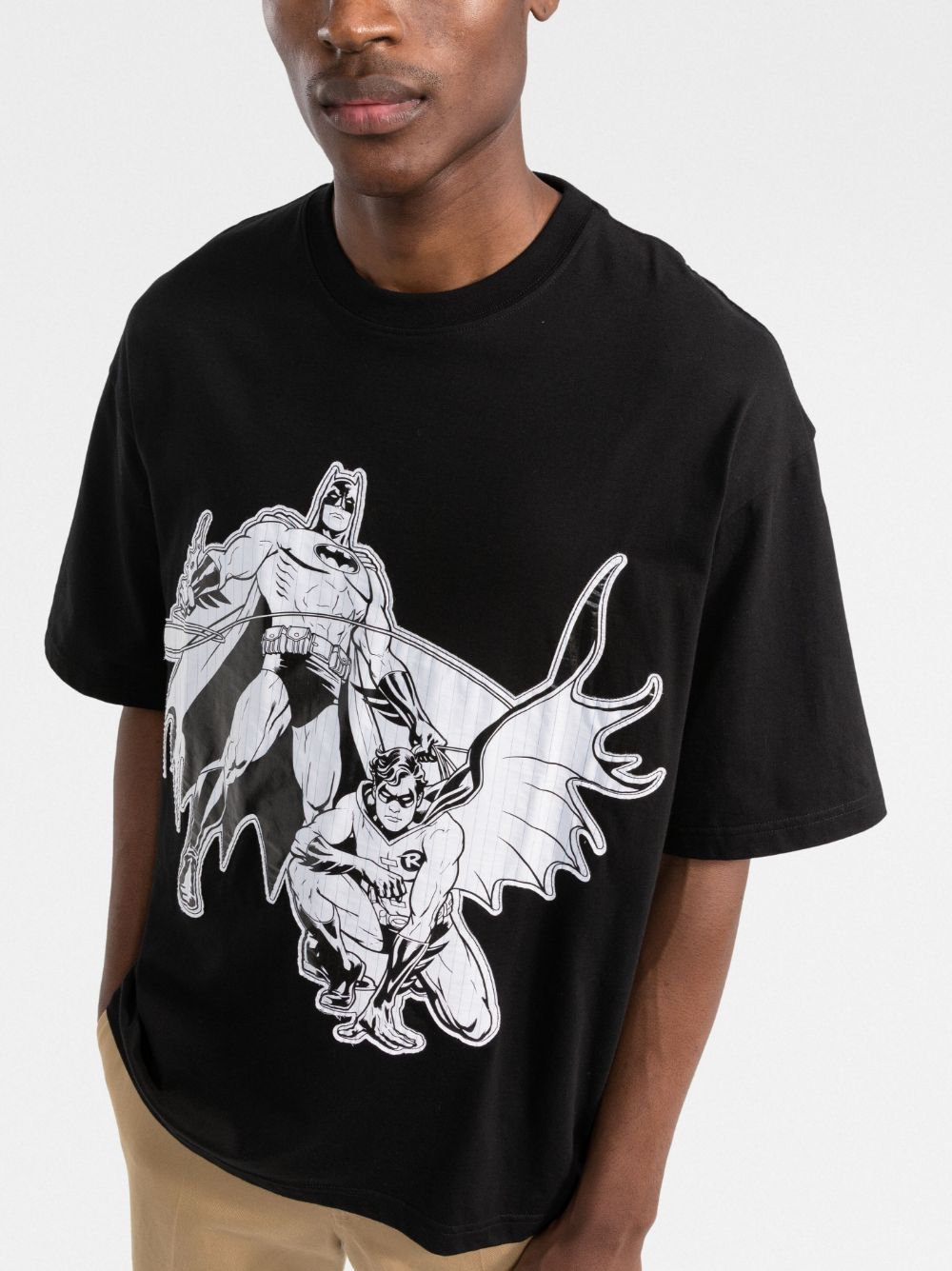 LANVIN Batman Printed Oversize T-Shirt Black - MAISONDEFASHION.COM