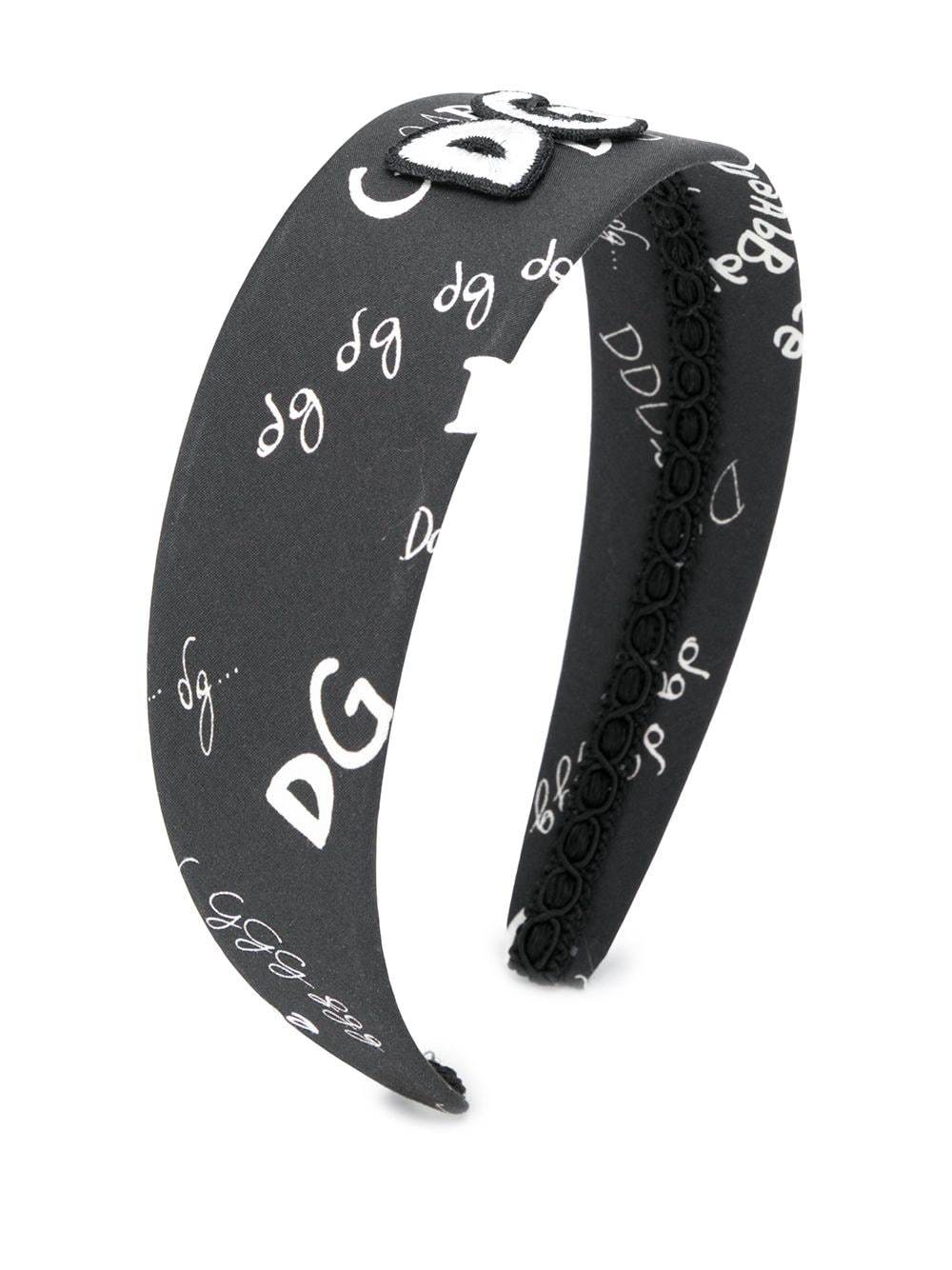 DOLCE & GABBANA KIDS Logo Print Headband Back - Maison De Fashion 