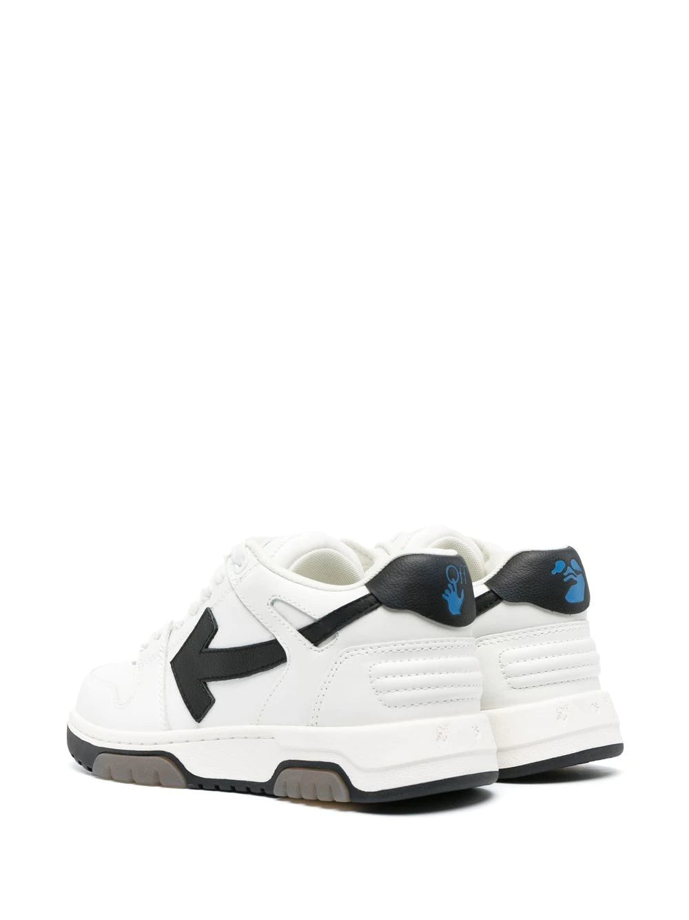 OFF-WHITE WOMEN Out Of Office Calf Leather White Black - MAISONDEFASHION.COM