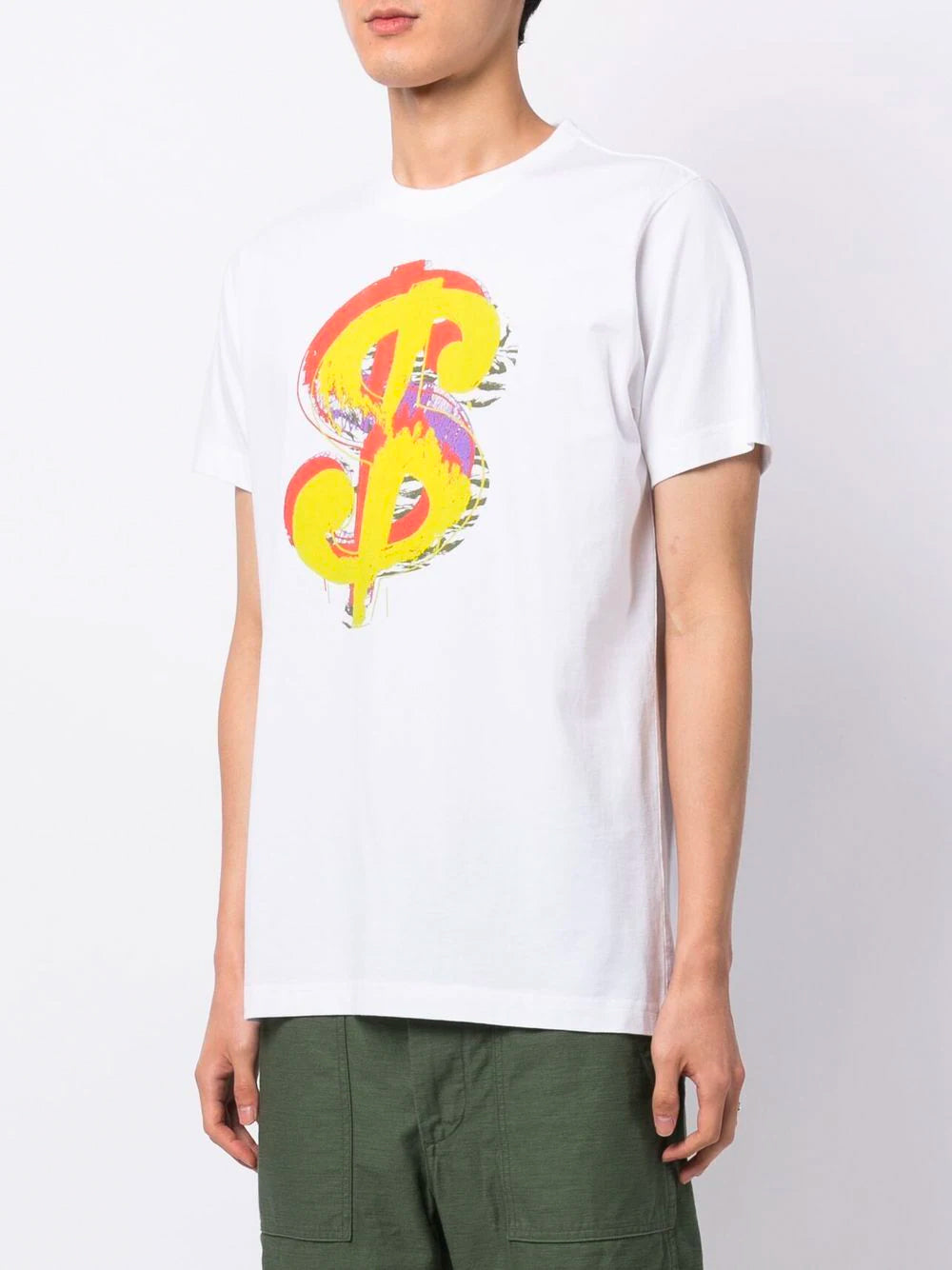 MAHARISHI Maha Warhol Dollar Sign T-Shirt White - MAISONDEFASHION.COM