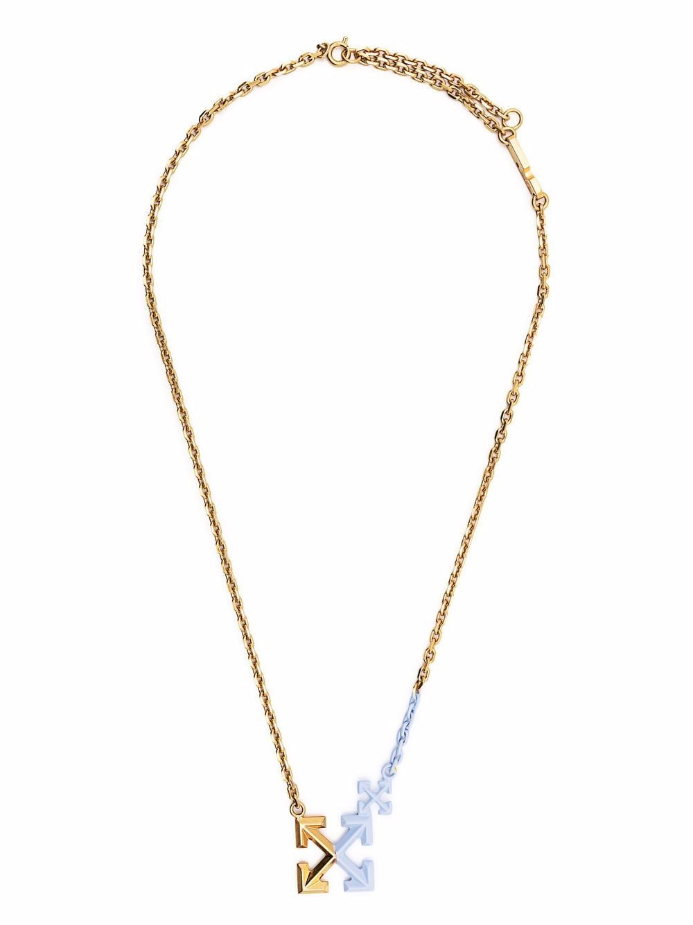 OFF-WHITE WOMEN Painted Arrow Necklace Gold - MAISONDEFASHION.COM
