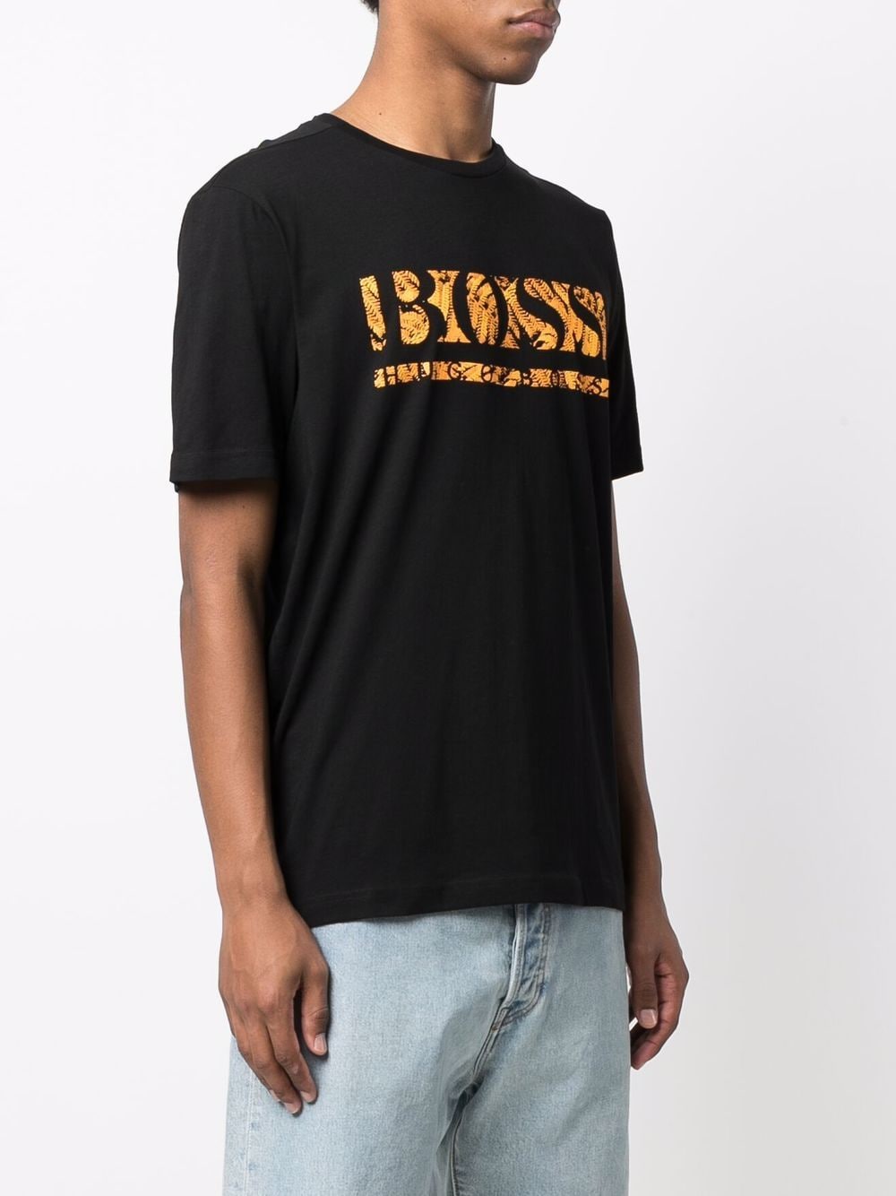 BOSS Logo T-Shirt Black - MAISONDEFASHION.COM