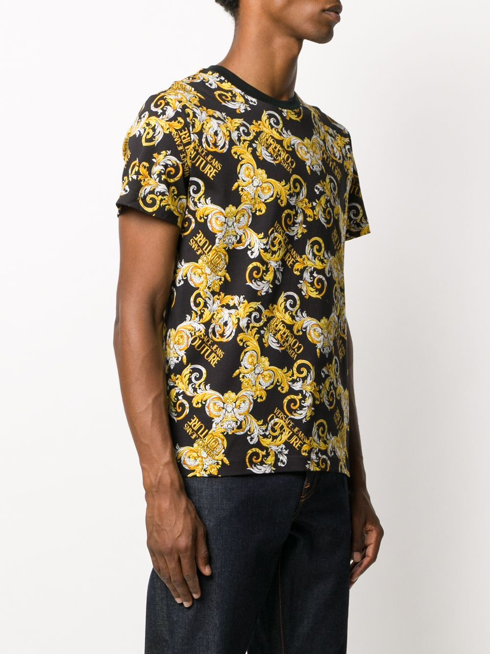 Versace Baroque Print T-shirt Black - Maison De Fashion 