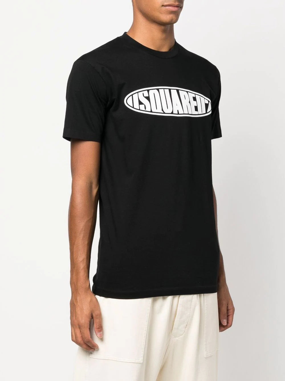 DSQUARED2 D2 Surf Board Logo T-Shirt Black - MAISONDEFASHION.COM
