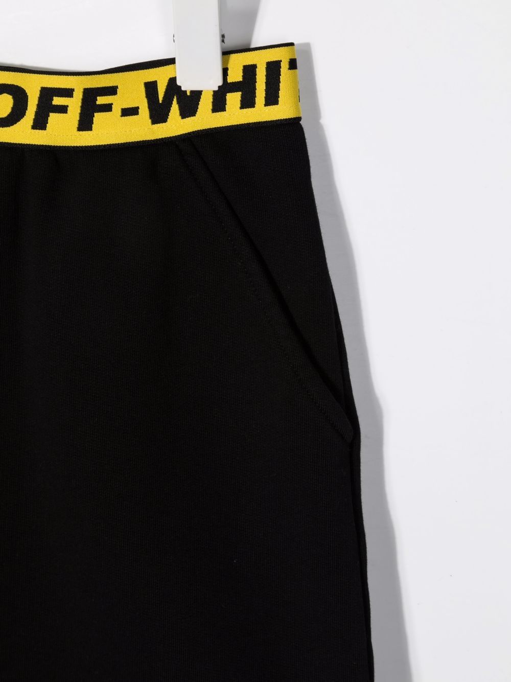 OFF-WHITE KIDS Logo waistband mini skirt Black - MAISONDEFASHION.COM