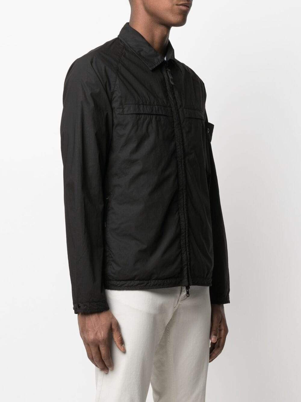 STONE ISLAND Ghost Reversible Overshirt Black - MAISONDEFASHION.COM