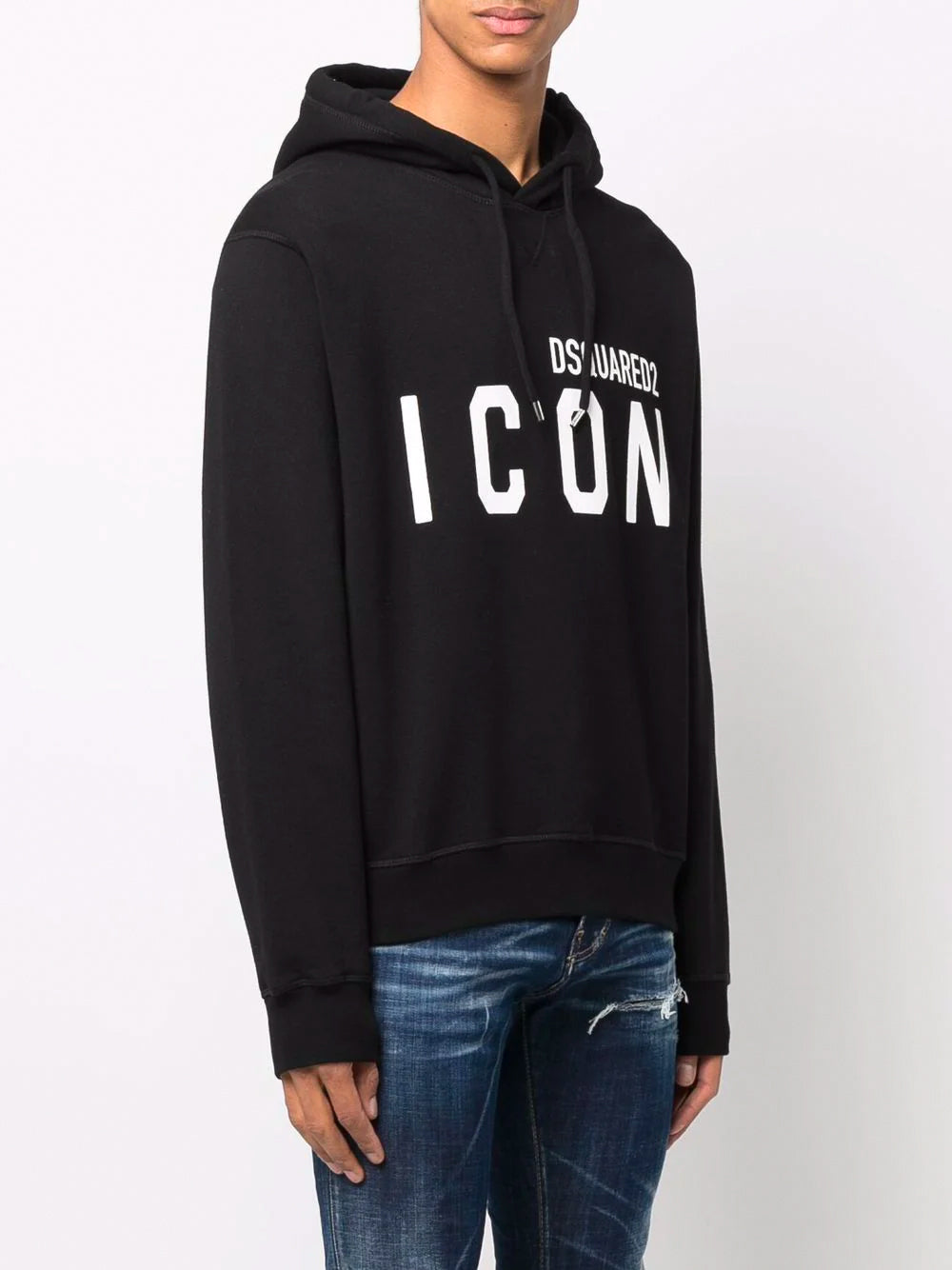 DSQUARED2 Icon Logo Hoodie Black - MAISONDEFASHION.COM