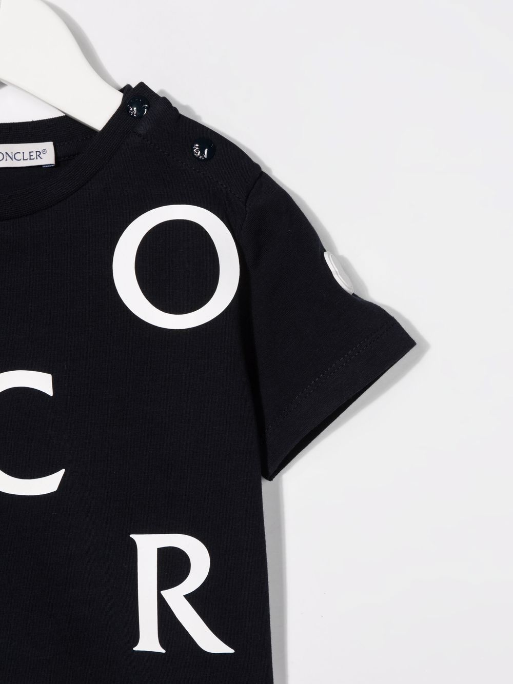 MONCLER BABY Logo T-Shirt Navy - MAISONDEFASHION.COM