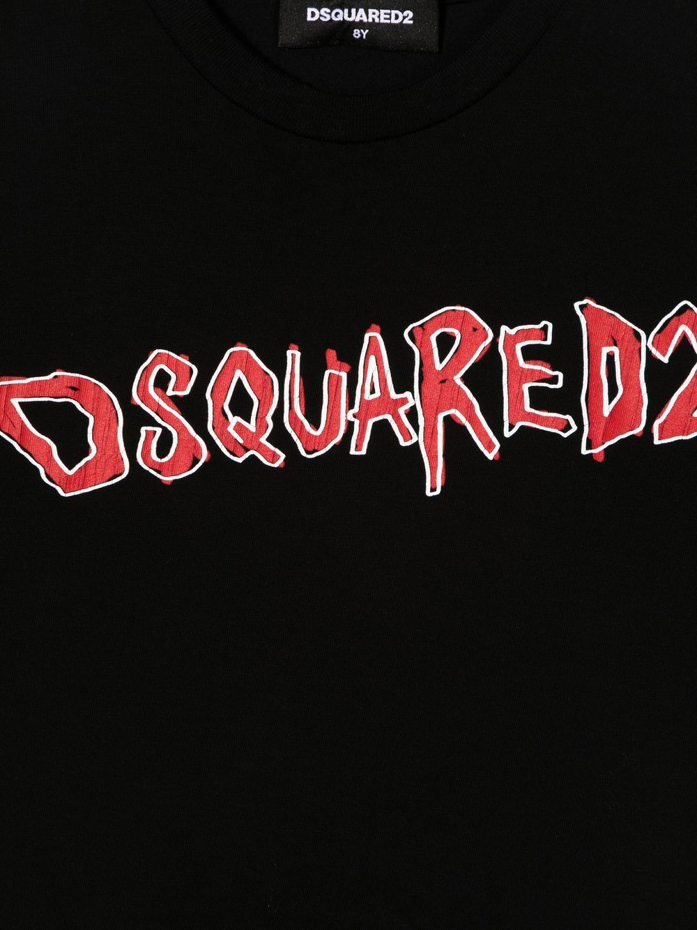 DSQUARED2 KIDS Logo Print Relax T-Shirt Black - MAISONDEFASHION.COM