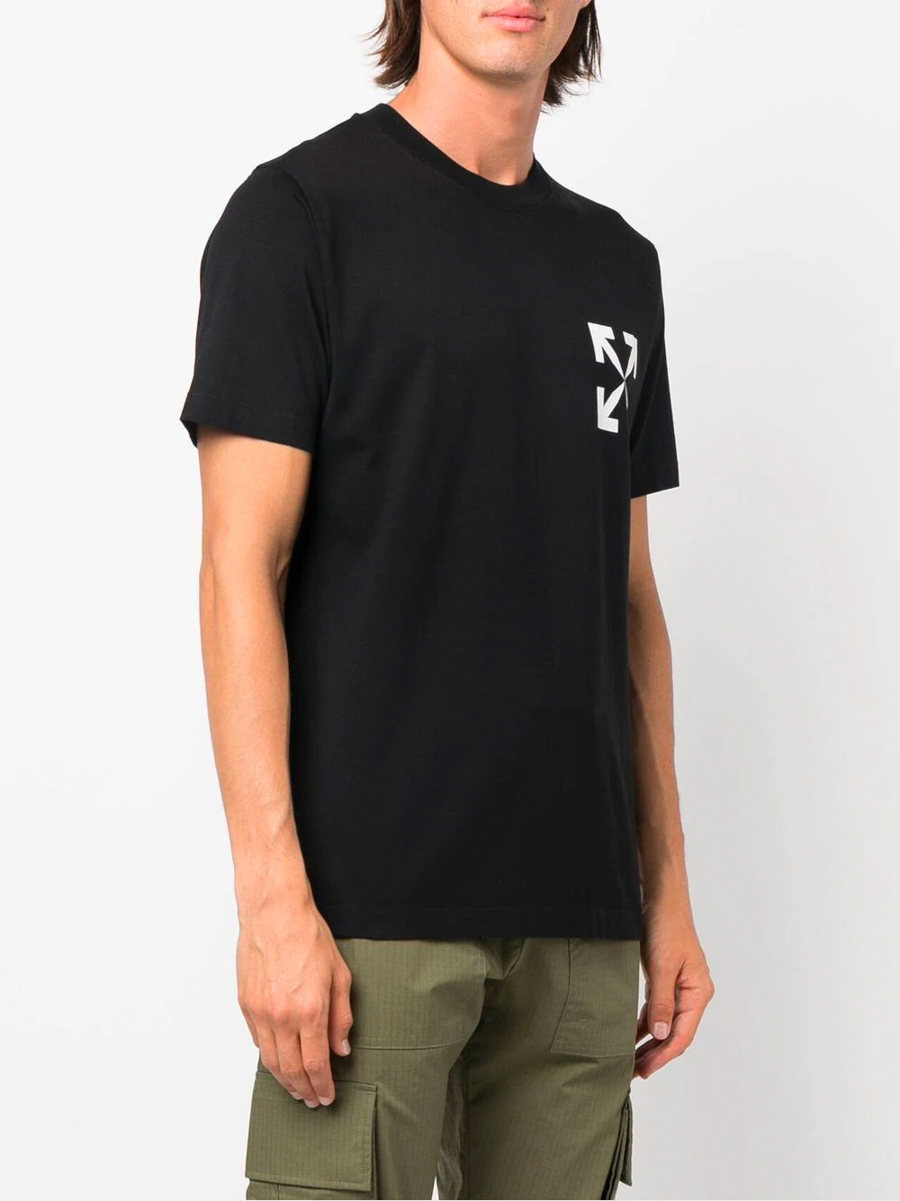 OFF-WHITE Arrow Slim T-Shirt Black - MAISONDEFASHION.COM