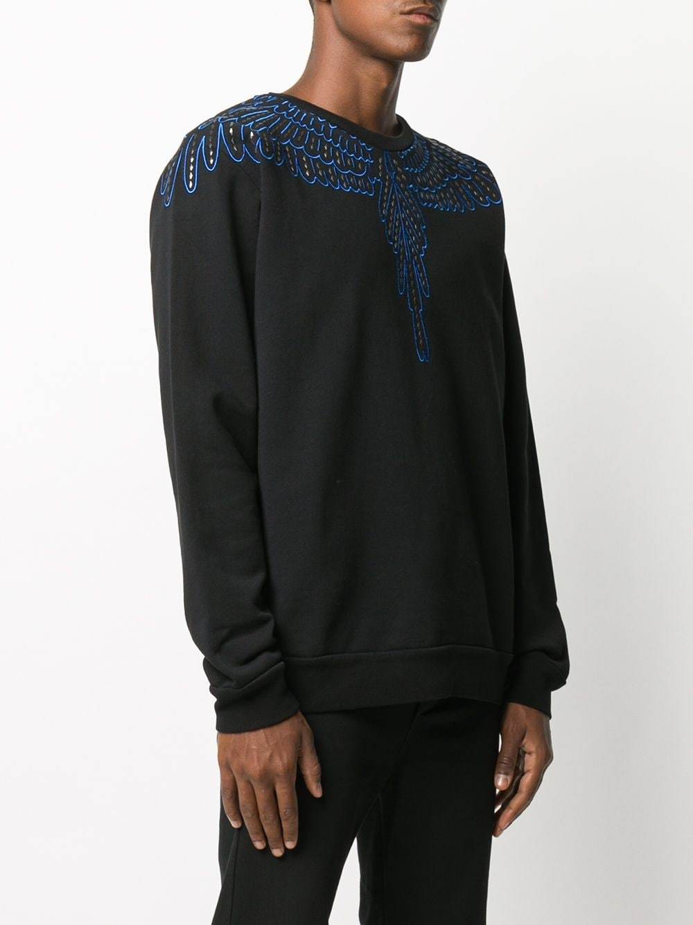 Marcelo Burlon Studs Wings Sweatshirt Black - Maison De Fashion 