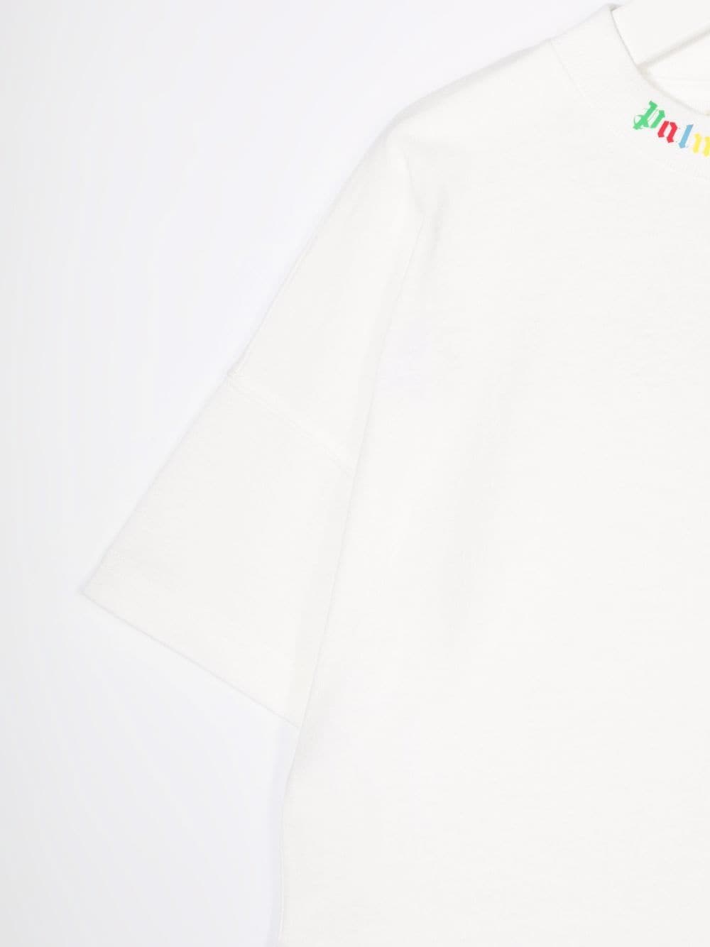 PALM ANGELS KIDS Logo-print cotton T-shirt White - MAISONDEFASHION.COM
