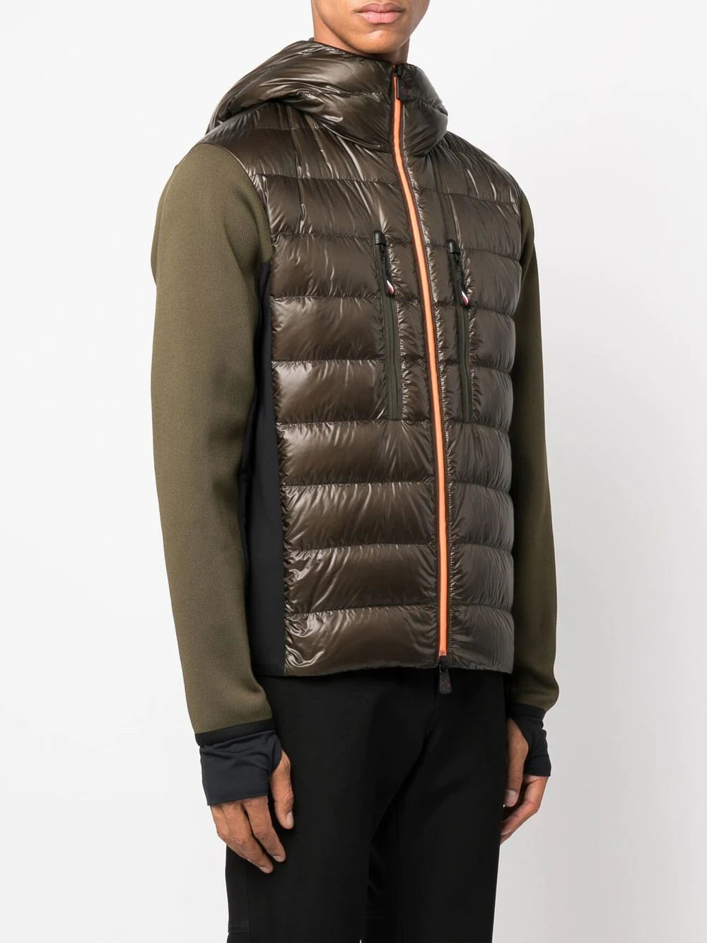 MONCLER GRENOBLE Padded Hoodie Green - MAISONDEFASHION.COM