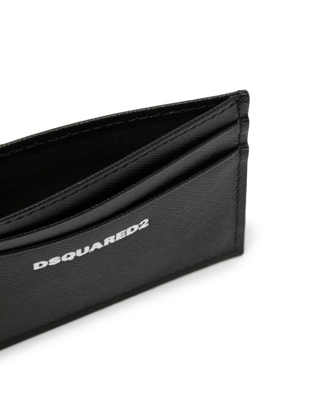 DSQUARED2 Logo Card Holder Black - MAISONDEFASHION.COM