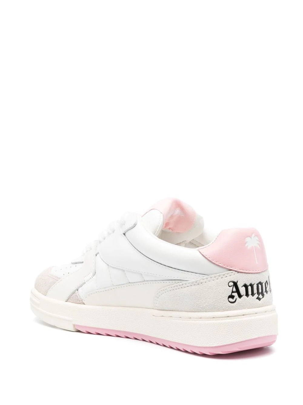 PALM ANGELS WOMEN Palm University Sneakers White/Pink - MAISONDEFASHION.COM