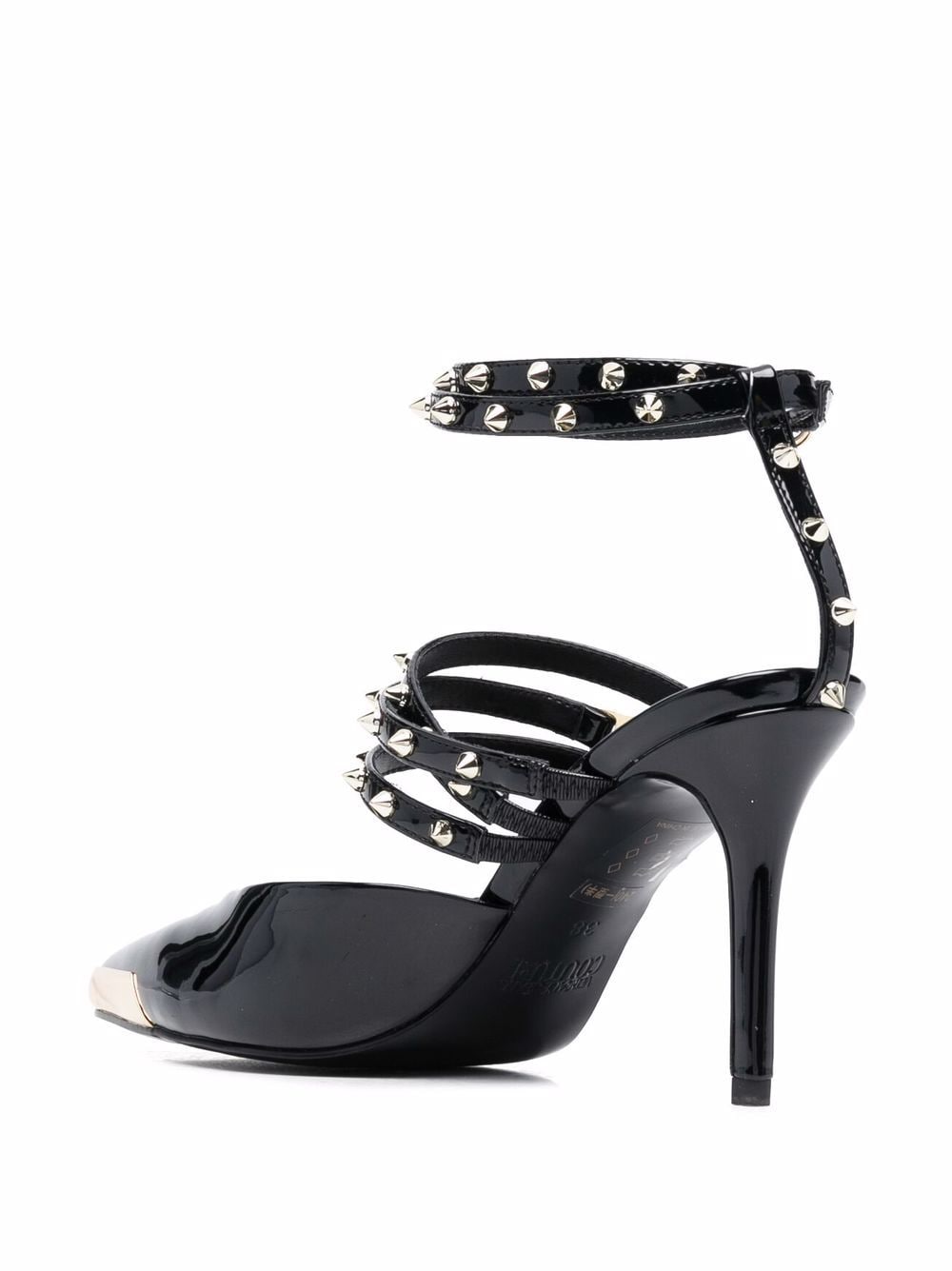 VERSACE WOMEN Stud-embellished pumps Black - MAISONDEFASHION.COM