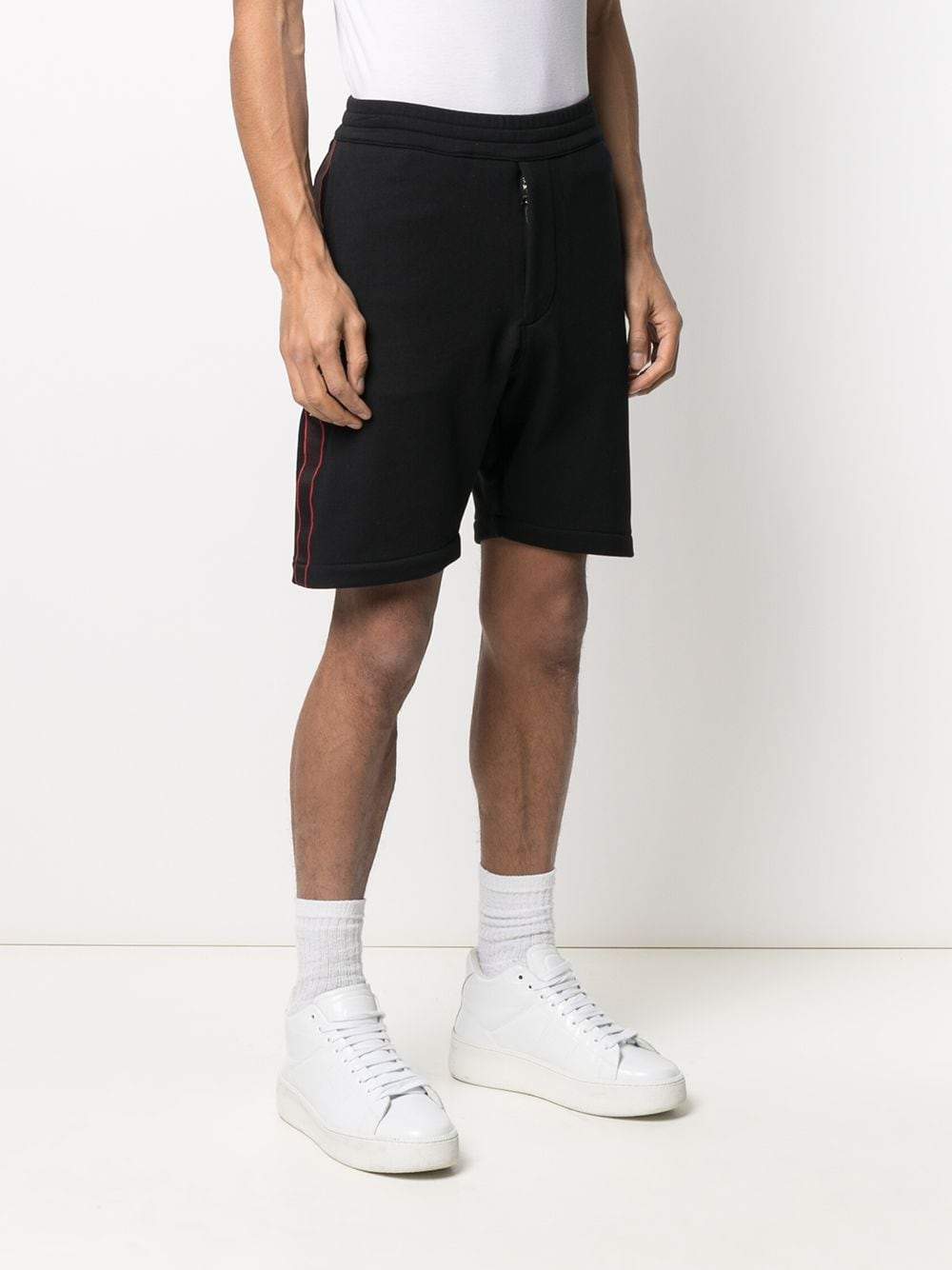 ALEXANDER MCQUEEN Side-panel shorts Black - MAISONDEFASHION.COM