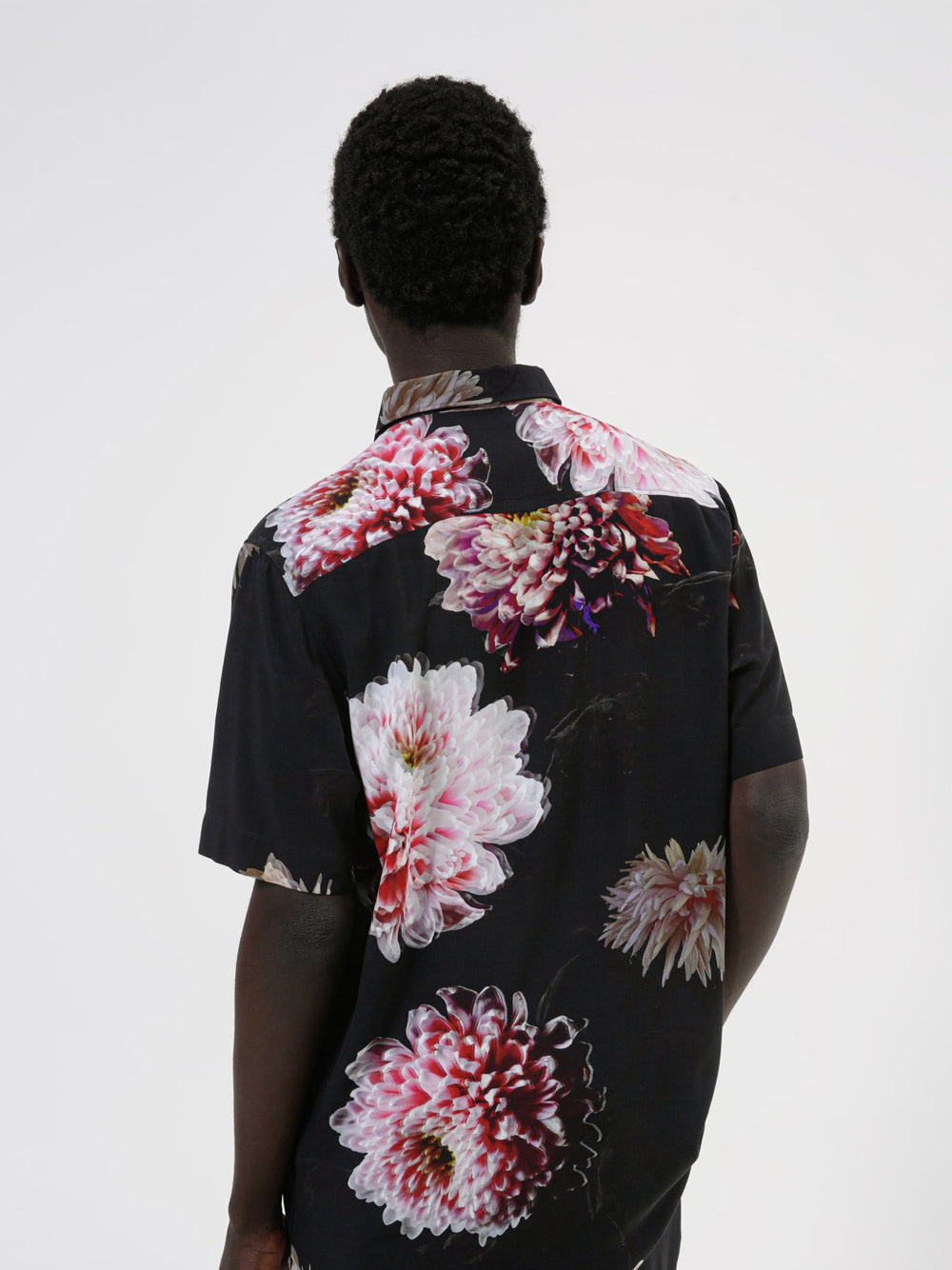 HUGO Relaxed Fit Floral Print Shirt Black - MAISONDEFASHION.COM