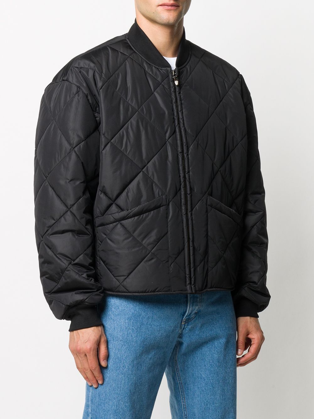 OPENING CEREMONY Boxy Fit Quilted Bomber Jacket Black - Maison De Fashion 