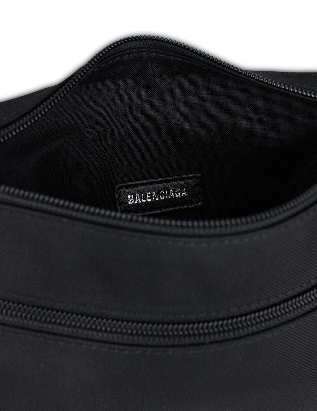 BALENCIAGA logo explorer pouch black Maison De Fashion