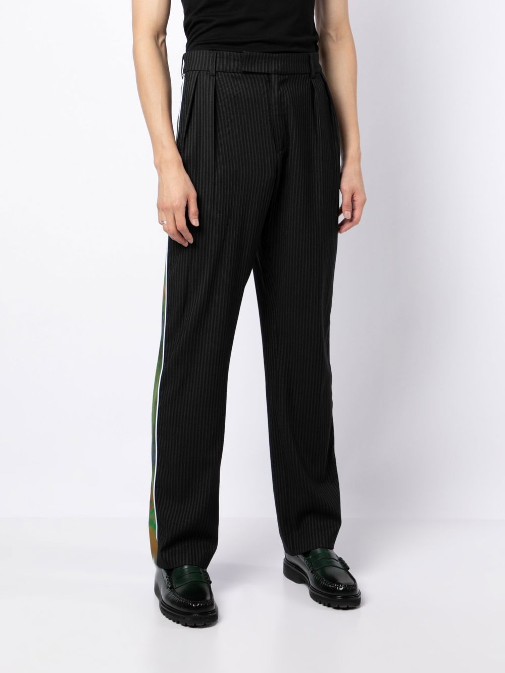 AHLUWALIA Babu Trousers Black - MAISONDEFASHION.COM