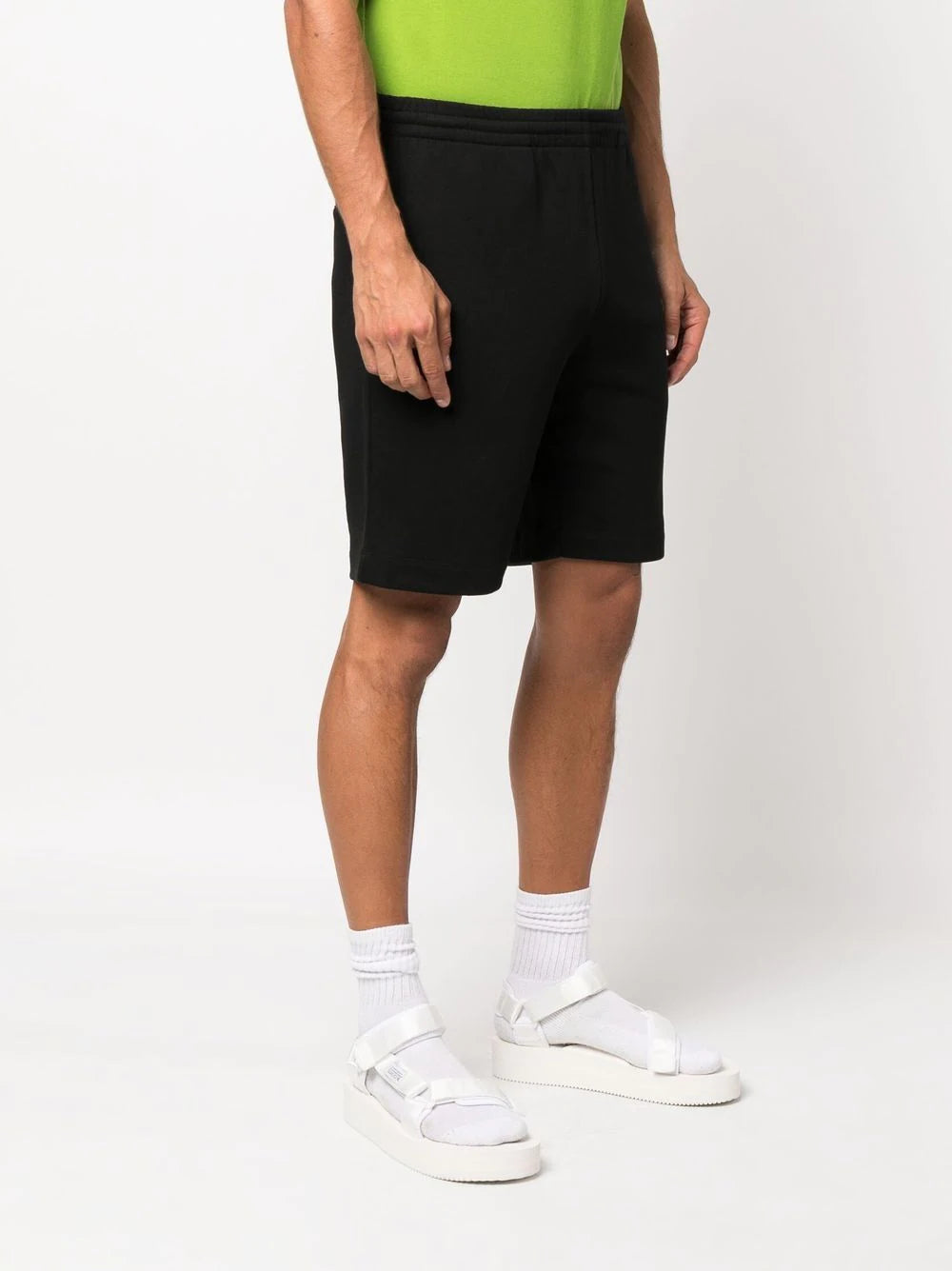 LACOSTE Logo Shorts Black - MAISONDEFASHION.COM