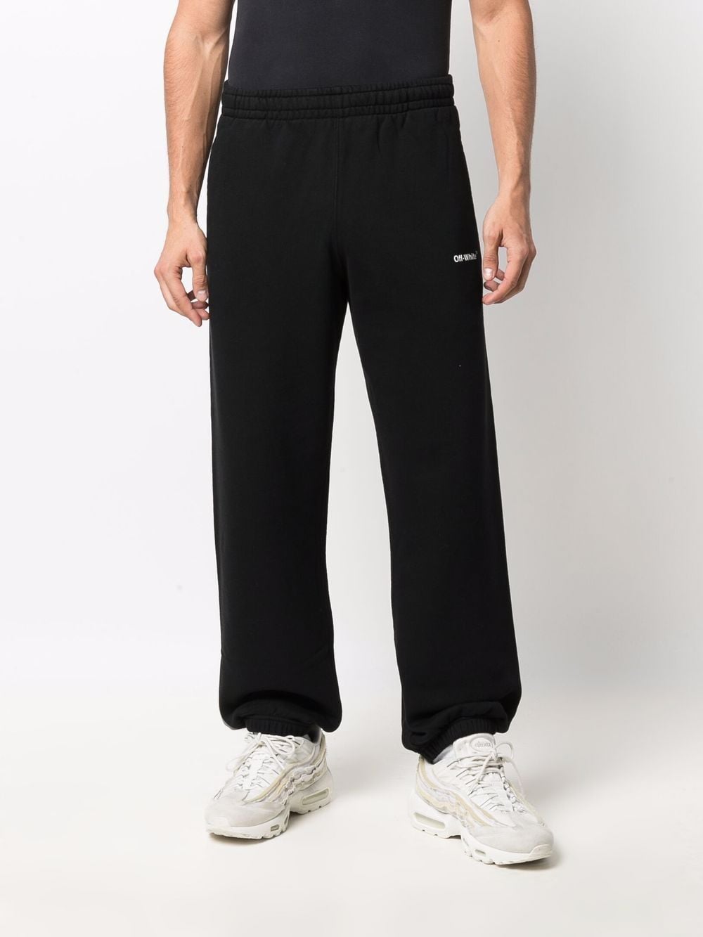 OFF-WHITE Caravaggio Diag Slim Sweat Pants Black - MAISONDEFASHION.COM