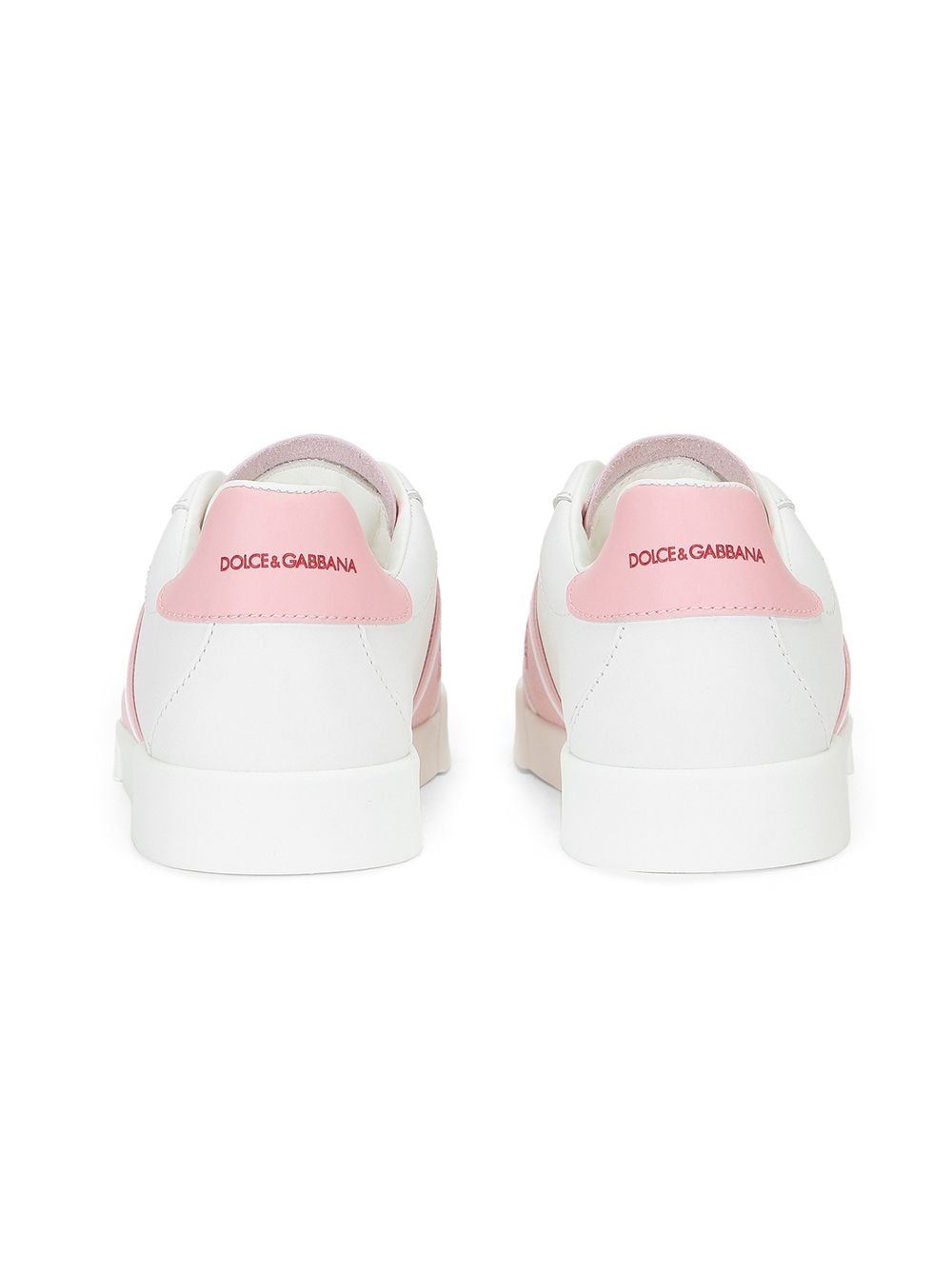 DOLCE & GABBANA KIDS Touch strap sneakers White/Pink - MAISONDEFASHION.COM