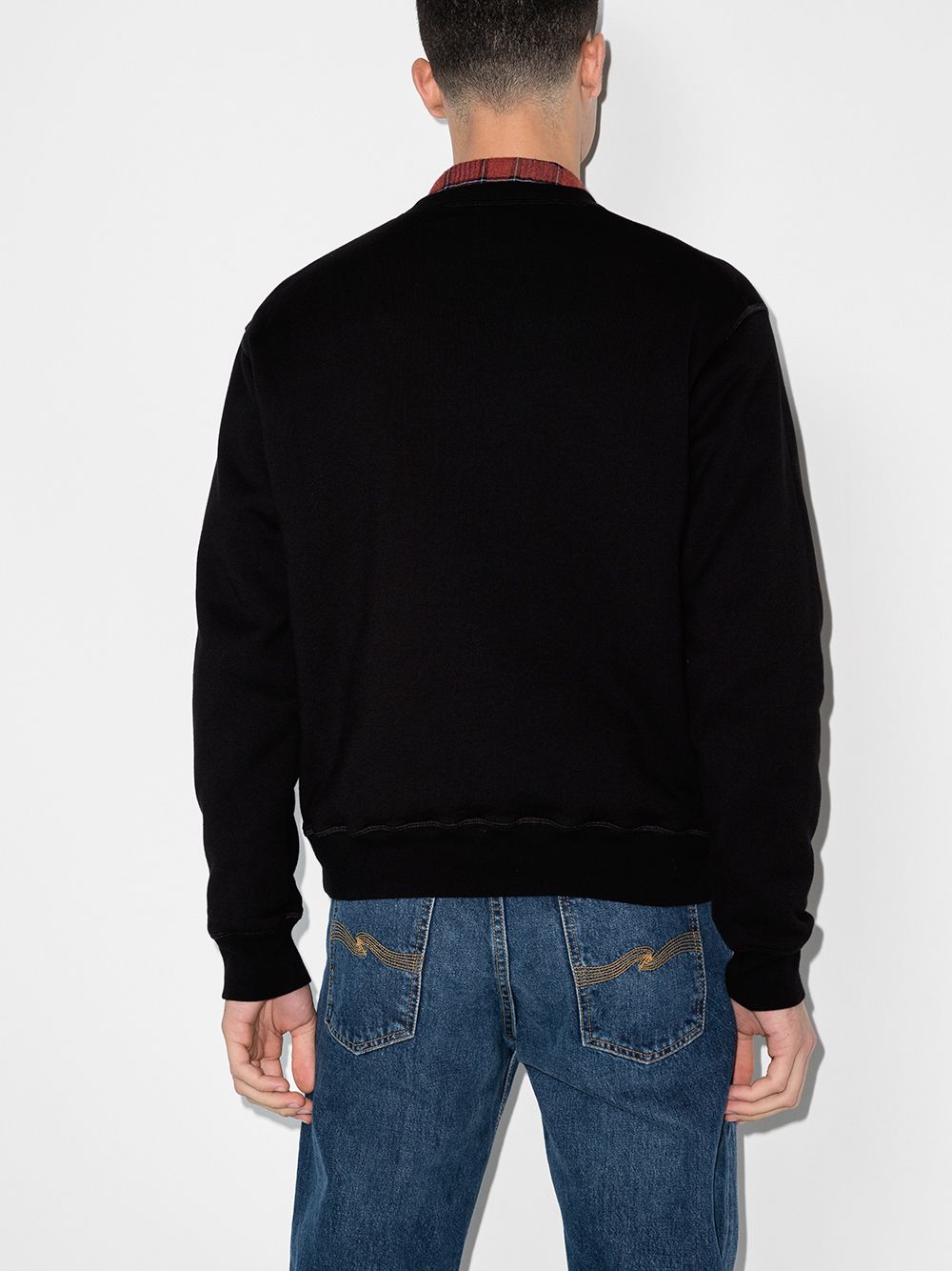 DSQUARED2 Icon Spray Sweatshirt Black - MAISONDEFASHION.COM