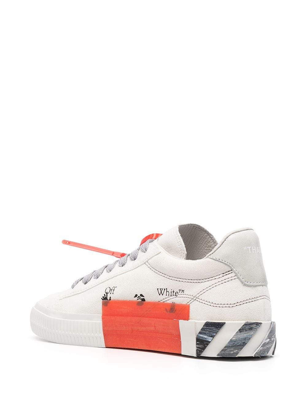 OFF-WHITE WOMEN Arrows vulcanised low-top sneakers White/Grey - MAISONDEFASHION.COM