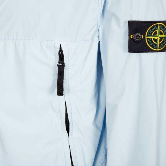 STONE ISLAND Hooded Windbreaker Sky Blue - MAISONDEFASHION.COM