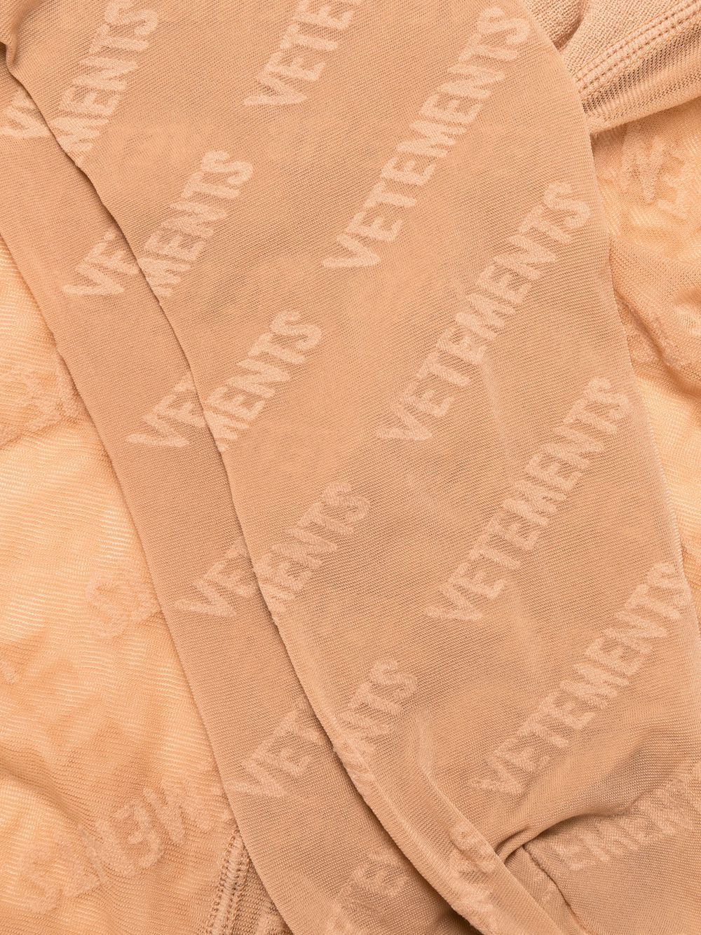 VETEMENTS WOMEN Logo Monogram Tights Nude - MAISONDEFASHION.COM