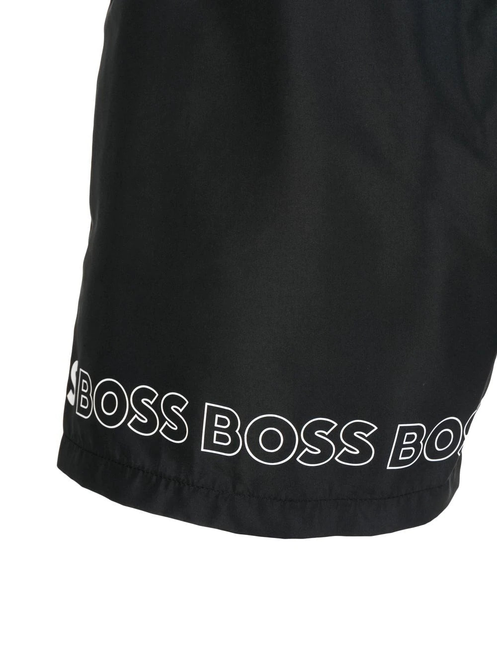 BOSS Logo-print Swim Shorts Black - MAISONDEFASHION.COM