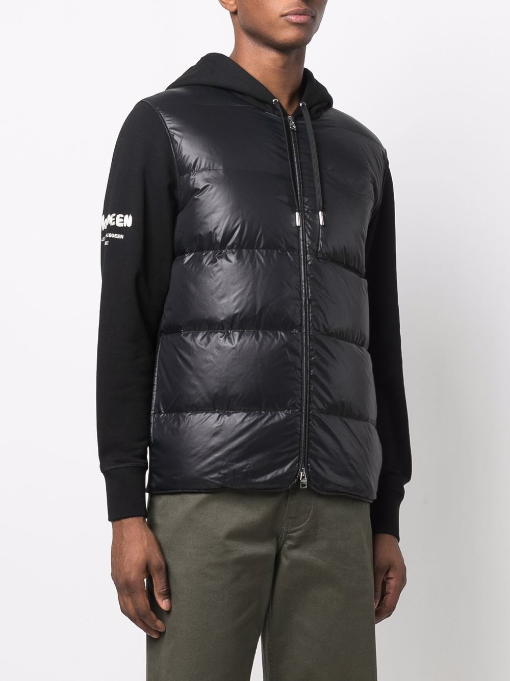 ALEXANDER MCQUEEN Padded Zip Up Jacket Black ALEXANDER MCQUEEN Padded Zip Up Jacket Black