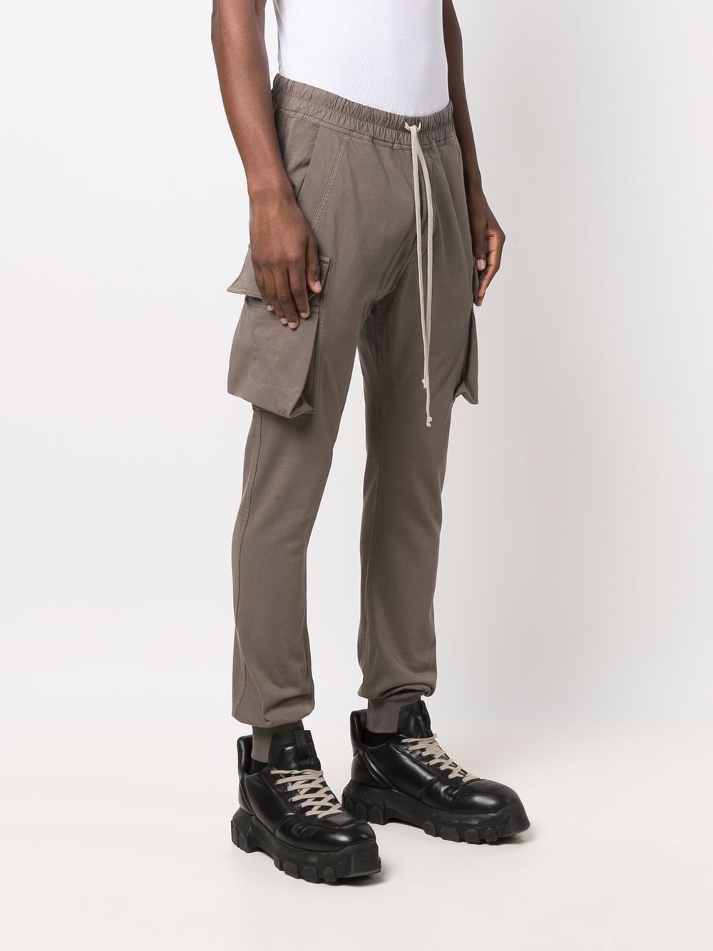 RICK OWENS DRKSHDW Cotton Pocket Track Pants Brown - MAISONDEFASHION.COM