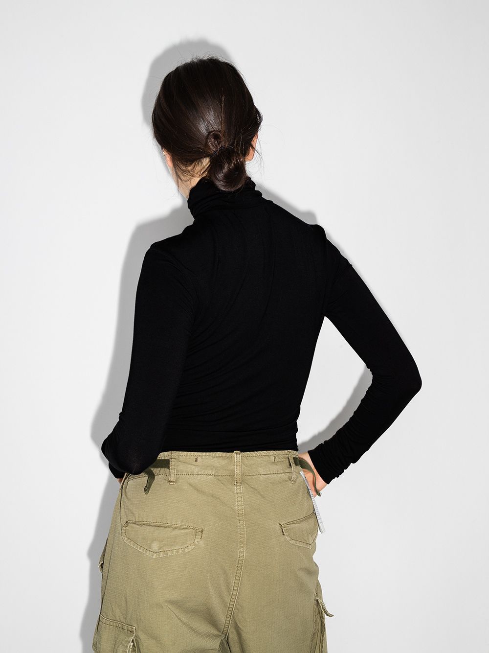 AMBUSH WOMEN Workshop roll neck T-shirt Black - MAISONDEFASHION.COM