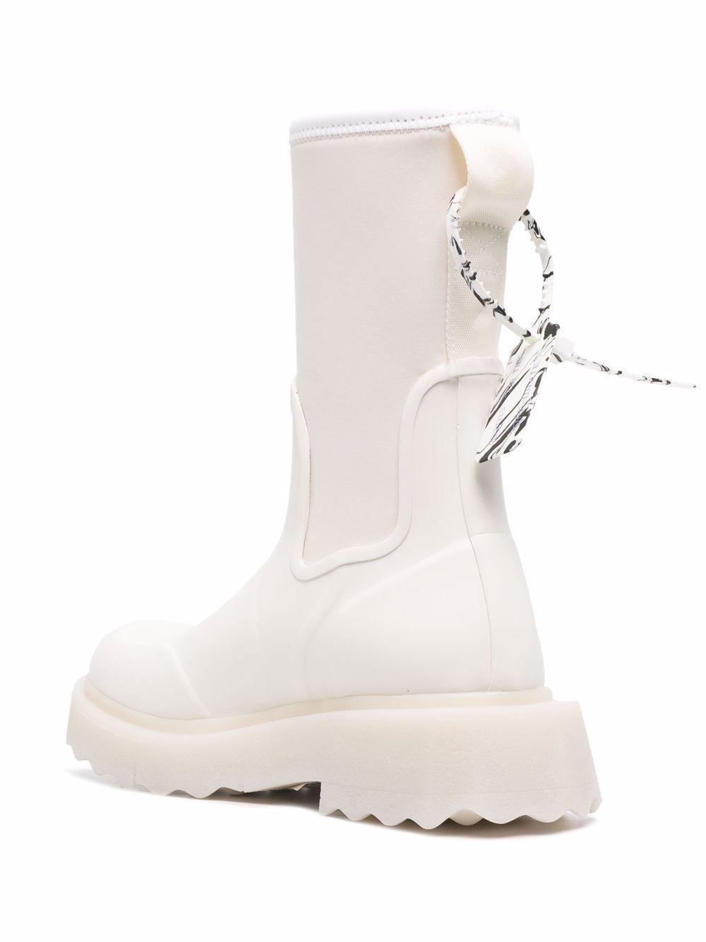 OFF-WHITE WOMEN Rubber Neoprene Boots White - MAISONDEFASHION.COM