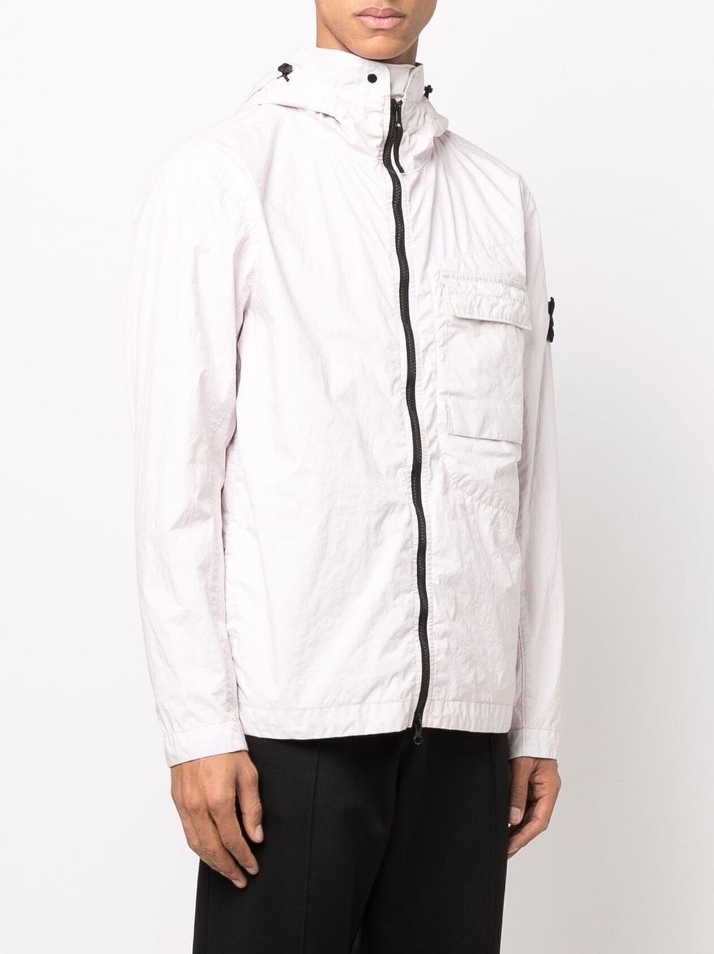 STONE ISLAND Membrane Patch Jacket Off White - MAISONDEFASHION.COM