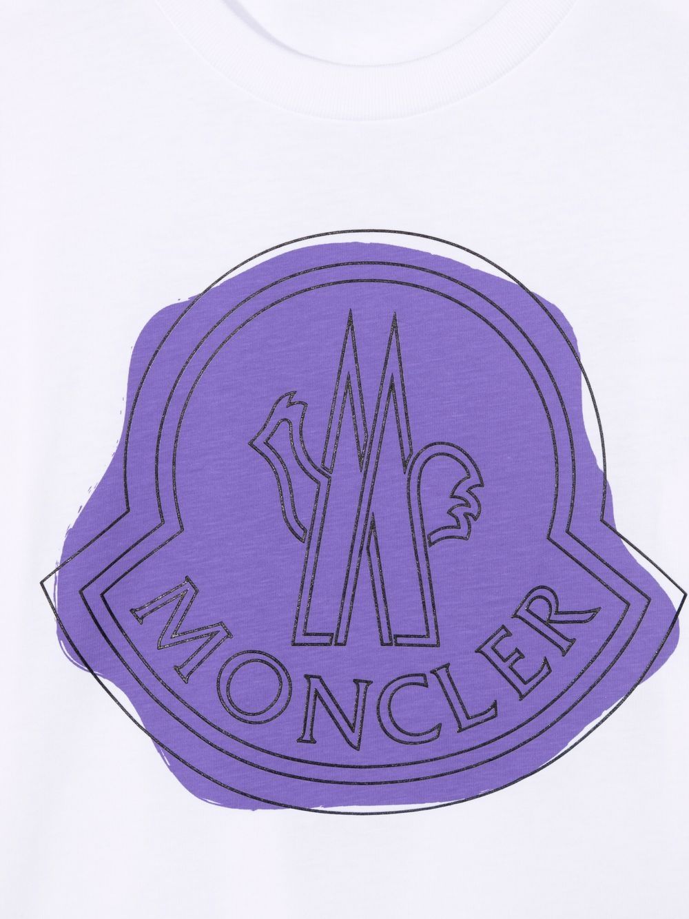 MONCLER KIDS Logo Print T-Shirt White - MAISONDEFASHION.COM